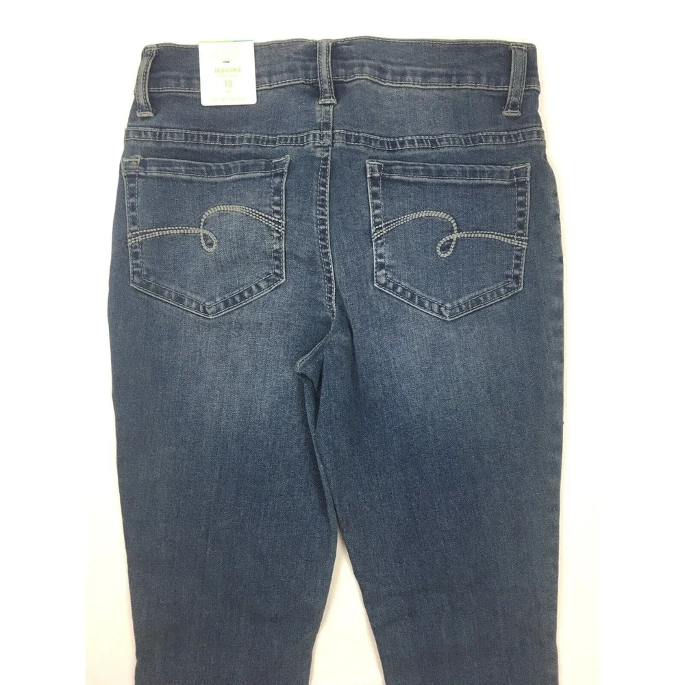 NWT‎ Justice Girl Size 10 Plus Denim Jegging High Rise Tuxedo Sequins
